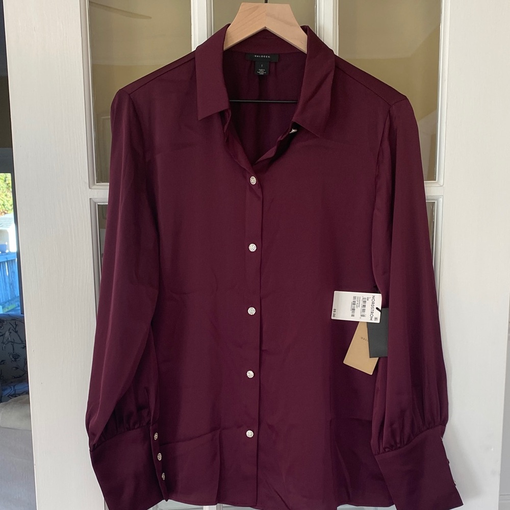 Halogen Burgundy Blouse